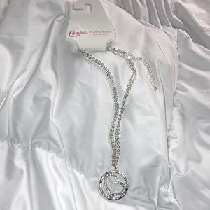 New Candies Silver Tone Chain and Heart Pendant